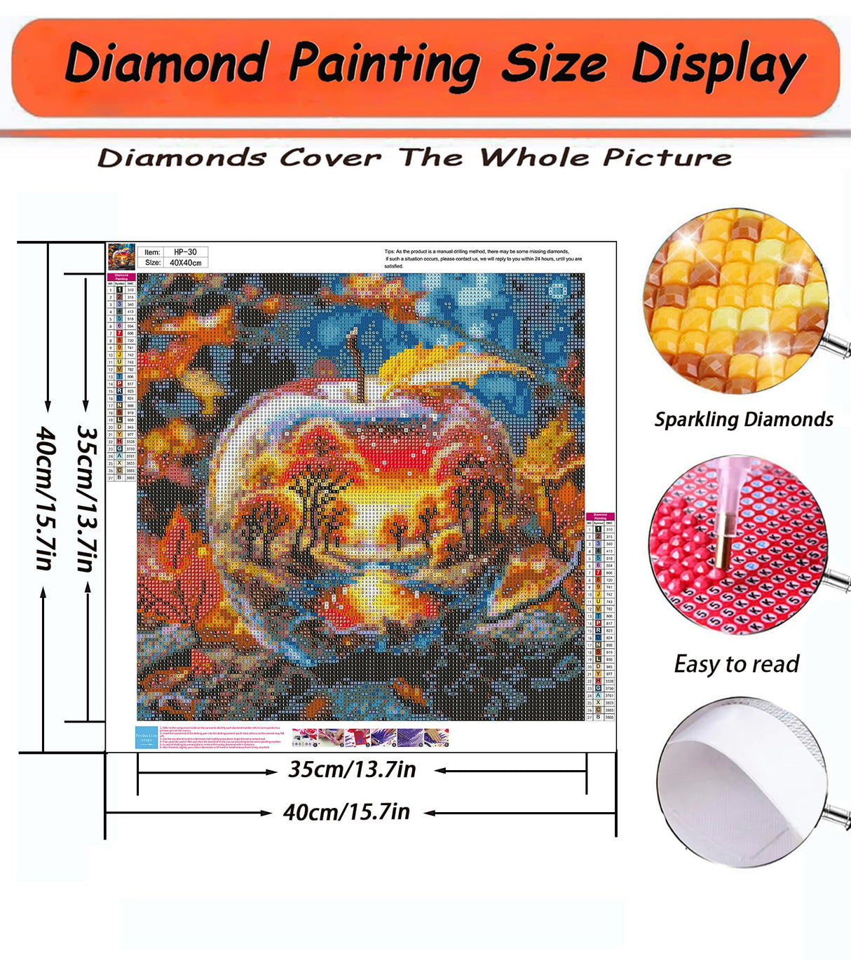 APTDYIGL 5D Autumn Maple Leaf Diamond Painting Kits for Adults Beginner,DIY Sunset Landscape Diamond Art Kits for Adults,Round Full Drill Diamond Dots with Gem Art Kits,Home Wall Decor 15.7X15.7inch APTDYIGL