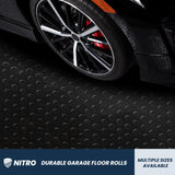 Flooring Inc's 1.6mm Nitro Garage Floor Mat, Truck & Car Garage Mat, Flexible Vinyl Garage Flooring for Stronger & Safer Garage, Workshop or Trailer, Coin Pattern, 7.5' x 17', Midnight Black IncStores