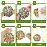 Yeaqee 6 Pcs Thanksgiving Fall Diamond Art Kits Sun Catcher Maple Leaves Wind Chimes Diamond Painting Double Sided Kits for Adults Autumn Hanging Ornament for Adults DIY Craft(Mandala) Yeaqee