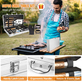 Cifaisi BBQ Grill Accessories Set, 38Pcs Stainless Steel Grill Tools Grilling Accessories with Aluminum Case, Thermometer, Grill Mats for Camping/Backyard Barbecue, Grill Set for Men Women Cifaisi