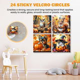 Bowetile 4 Pack Fall Framed Paint by Numbers for Adults Beginners, Easy Adults' Paint-by-Number Kits on Canvas, Acrylic Animals Number Painting Crafts Kits Halloween Gifts for Home Decor, 8x8in Bowetile