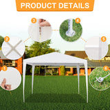Outvita Outdoor Gazebo White Canopy with sidewalls, Wedding Party Tent with UV Blocking for Parties Sun Rain Shelter (10x20ft) Outvita