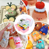 JUPEAN 221 Pcs Needle Felting Kit Needle Felting Starter Kit Needle Felting Supplies Including 43 Color Wool Roving Felting Molds Foam Mat and 4 Sizes Felting Needles for DIY Craft Project JUPEAN