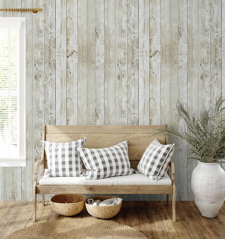 Abyssaly Contact Paper Wood Peel and Stick Wallpaper 17.71" X 118" Self-Adhesive Removable Wallpaper Decorative Wall Covering Vintage Wood Panel Interior Film Abyssaly