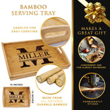 Engraved Wooden Serving Platter Tray with Handles - Personalized and Custom Monogrammed My Personal Memories