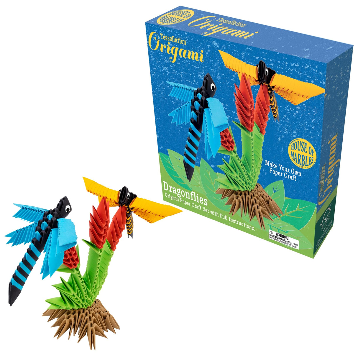 House of Marbles Deluxe Origami Paper Craft Set - Dragonflies House of Marbles