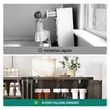 YITAHOME Shoe Cabinet with Doors, Farmhouse 5-Tier Shoe Storage Cabinet for Entryway, Large Capacity Wooden Shoes Rack Organizer for Entryway/Hallway/Closet, Dark Rustic Oak YITAHOME