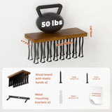 Tohiasen Floating Book Shelves for Wall Mounted Set of 2, Wood Hanging Bookshelf, Book Display Shelf for Wall, Unique Space Saving Book Shelf Wall Book Holder (Brown) Tohiasen