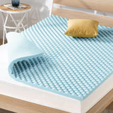 Best Price Mattress 1.5 Inch Egg Crate Memory Foam Mattress Topper, Cooling Gel Infusion, Twin, Dorm Essentials, Blue Best Price Mattress