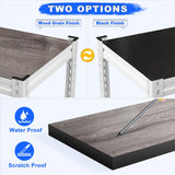 REIBII 65.74" H x 33.85" W x 15.35" D Storage Shelves, 2500LBS Adjustable Metal Shelving Unit, 5 Tier White Shelves for Pantry, Garage, Kitchen, Warehouse, White REIBII