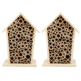 Alvinlite Mason Bee House - Handmade Natural Bamboo Bee Hive - Attracts Peaceful Bee Pollinators to Enhance Your Garden's Productivity Mason bee Alvinlite