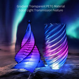 iSANGHU Transparent 3D Printer Filament 1.75mm, Multicolor Color Changing Gradient Blue to Purple PETG Filament with Light Transmission, Clear PETG Filament 1kg(2.2lbs) Spool iSANGHU