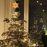 ODEETRONIC Snowflake Tree Topper Lights, 9in 20 Clear Christmas Star Treetop, 120V UL Certified Christmas Lighted Sonwflake Tree Topper, Warm Tree Topper for Xmas Tree Party Decoration ODEETRONIC