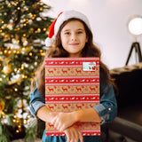 Giiffu 14.5" Medium Kraft Gift Boxes with Lids, 12 Pack Christmas Shirt Boxes with 12 Holiday Designs – Includes Tissue Paper & Stickers Giiffu