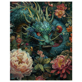 Dragon Jigsaw Puzzle 1000 Pieces Puzzles for Adults, Dinosaur Jigsaw Puzzles for Challenging Family Activity Games DIY Flowers Puzzle for Home Wall Decor Gifts - 20 x 27 Inches Aihonmin