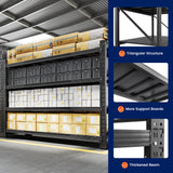 Yizosh Storage Shelves, 5000LBS Garage Shelving Unit, Metal Shelving Adjustable Storage Shelves Heavy Duty, Suitable for Garage, Supermarket, Warehouse, 71" W x 24" D x 70" H Yizosh