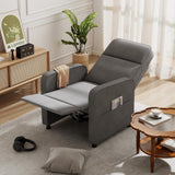 Lamtor Power Lift Recliner Chair - Cat Scratch Proof Electric Recliner for Small Spaces, Pet-Friendly Plush Fleece, Remote-Control Lift Chair with Side Pockets and Footrest, Grey Lamtor