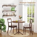 Forbena Large Floating Shelves 48 Inches Long Set of 3, Rustic Wood Wall Bookshelf for Bedroom Books, Wooden Shelves for Living Room Laundry Closet Kitchen Storage (Dark Brown) Forbena