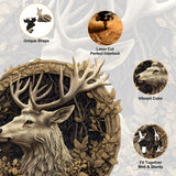 KAAYEE Wooden Puzzles for Adults, 3D Vision Effect 3D Deer Wooden Jigsaw Puzzles Unique Shape Advanced Wood Puzzle Adult, 3D Effect Flat Puzzle Birthday Gifts Family Game (8.5 * 8.3in 100pcs) KAAYEE