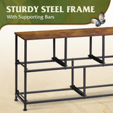 WLIVE Dresser for Bedroom with 5 Drawers, Wide Chest of Drawers, Fabric Dresser, Storage Organizer Unit with Fabric Bins for Closet, Living Room, Hallway, Rustic Brown Wood Grain Print WLIVE