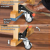 SPACEKEEPER Workbench Casters Kit 880 Lbs - 3 Inch Heavy Duty Retractable Caster Designed for Workbenches Machinery & Tables, 4 Pack SPACEKEEPER