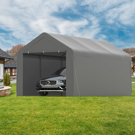 GOJOOASIS Car Port Canopy Tent Carport 10'x20' Car Tent Portable Garage, Tents for Car Waterproof & UV Protected for Wedding, Garden Shelter, Storage Shed (Gray) GOJOOASIS