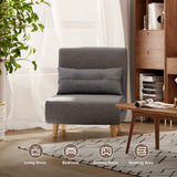 Aiho 3-in-1 Sleeper Chair Bed, Convertible Chair Bed Futon Sofa Bed with Adjustable Backrest, Accent Chair for Apartment/Bedroom/Office, Dark Grey Aiho
