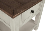 Signature Design by Ashley Bolanburg Farmhouse Square Two Tone End Table, Antique Cream Signature Design by Ashley