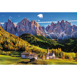Trefl Val di Funes Valley, Dolomites, Italy 1500 Piece Jigsaw Puzzle Red 33"x23" Print, DIY Puzzle, Creative Fun, Classic Puzzle for Adults and Children from 12 Years Old Trefl