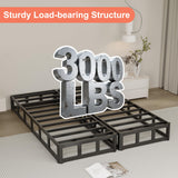 Yicensen Split King Box Spring 5 Inch, Low Profile Heavy Duty Metal Box Spring King Size with Fabric Cover, Noise-Free, Quick Assembly Yicensen