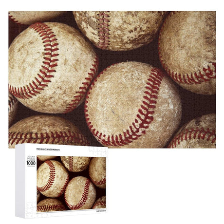 Wooden Puzzles Vintage Baseball Ball for Adults, Jigsaw Puzzles 1000 Pieces, Challenging Puzzles Size 29.5 x 19.7 Inches, Magical Jigsaw Puzzle CWECVWE