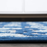 JONATHAN Y Tile Trellis Indoor Outdoor Area Rug 3X5 Light Gray/Blue, Gallia High-Low for Backyard, Patio, Porch, Easy-Cleaning, High Traffic, Pet-Friendly, Non-Shedding (AMC107B-3) JONATHAN Y