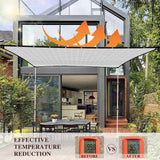 BXAEYIPOR 80% Shade Cloth-Silver Shade Cloth for Garden Lawn Pergola Greenhouse,Chicken Coop,Kennels,Shade Cloth with Grommets,Simple Hanging Shade Covers BXAEYIPOR