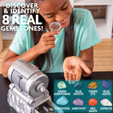 The Young Scientists Club Gemstone Treasures, Tumble & Polish Your Own Gemstones, DIY Rock Tumbler, Collect & Identify Gems, Great STEM Kit for Kids Ages 6, 7, 8, 9, Multi The Young Scientists Club