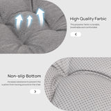 Love's cabin Memory Foam Chair Cushions Set of 4, Outdoor/Indoor Chair Pads for Dining Chairs 4 Pack, Seat Cushions for Kitchen, Dining Room, Office, Patio Chairs, 15.5"x15.5"x3.5" Grey Love's cabin