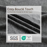 Dowinx 107'' Modular Sectional Sofa Couch with Chaise, No Assembly Required, Modern Bouclé-Inspired Upholstery, Convertible L-Shaped Design for Living Room – Charcoal Grey Dowinx