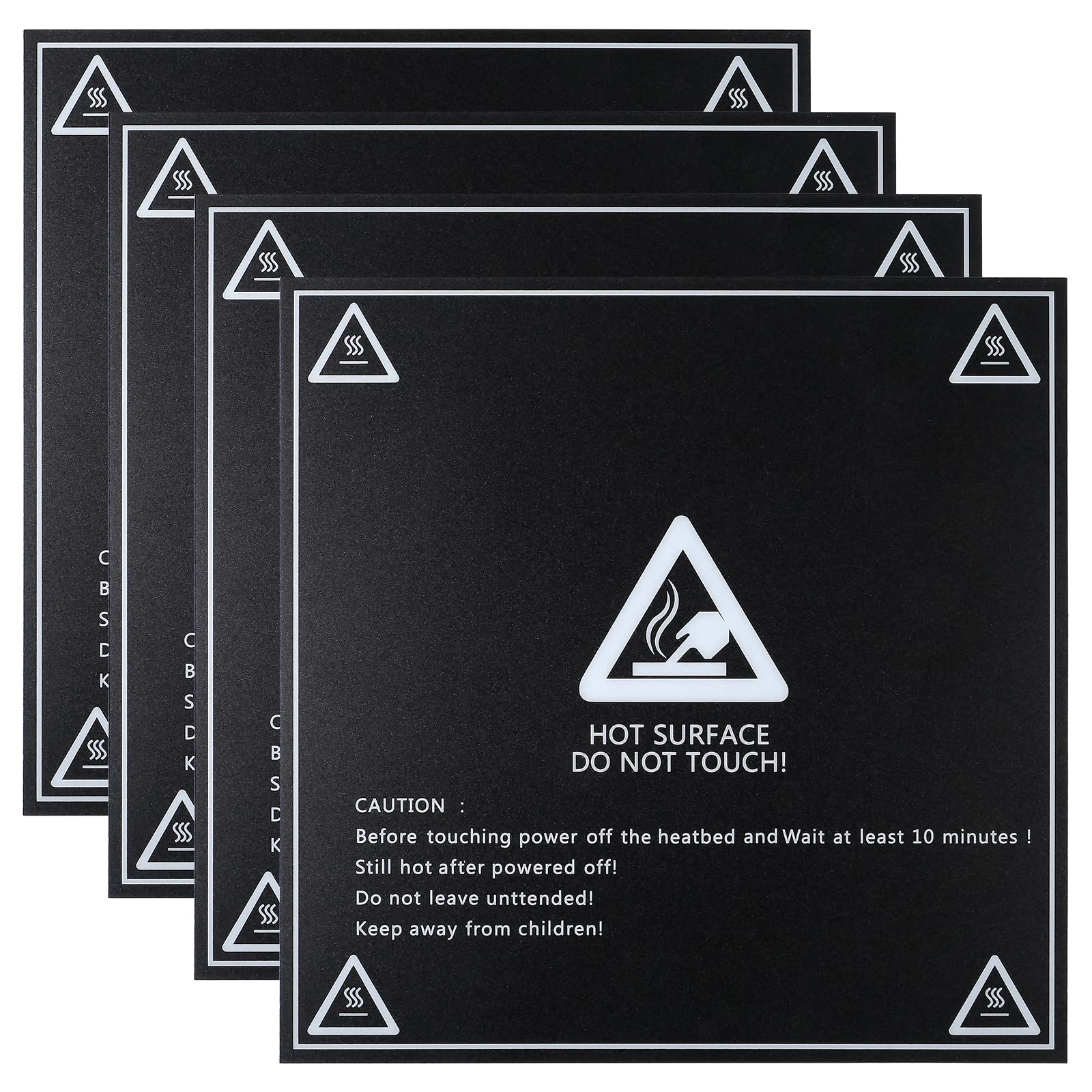 4pcs 11.8×11.8inch (300×300mm) Heated Bed Sticker Printing Build Sheets Plate Tape Platform Sticker 3D Printing Build Surface Sheets for Creality CR-10S /CR-10 PLA PETG Filament FDM 3D Printe - WoodArtSupply