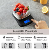 NUTRI FIT Ultra Slim Kitchen Scale Digital Food Weight Scale for Baking Cooking in Grams and Ounces Tare & Backlit LCD Display 11lb 5kg Capacity- Black/Stainless Steel NUTRI FIT