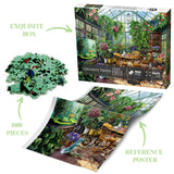 Flower Plant Garden Puzzle 1000 Pieces for Adults, Spring Greenhouse Jigsaw Puzzle Botanical, Colorful Floral Puzzle BBOLDIN