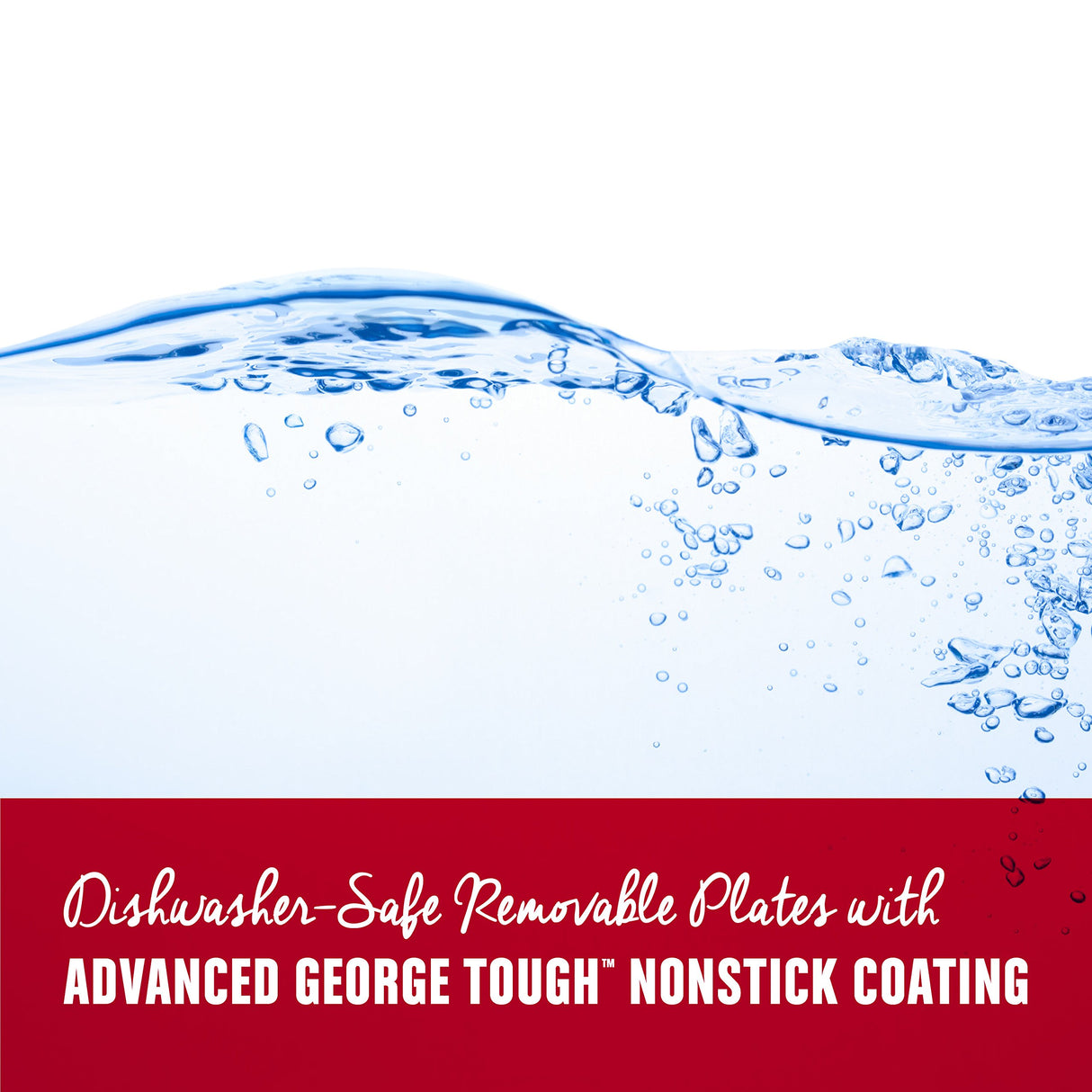 George Foreman 4-Serving Removable Plate Electric Grill and Panini Press, George Tough Non-Stick Coating, Drip Tray Catches Grease, Black George Foreman