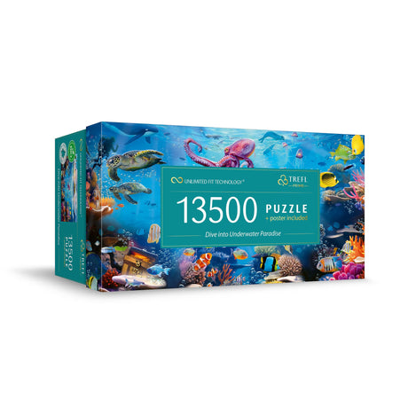 Trefl Dive into Underwater Paradise 13500 Jigsaw Puzzle Prime 78"x54" Large Jigsaw, Thick Cardboard, Colorful Ocean Bottom, Creative Fun for Adults and Children from 12 Years Old Trefl