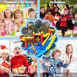 rolonal Bounce House,Inflatable Bouncer with Air Blower for Kids 3-10,Outdoor and Indoor Jumping Castle with Long Slide,Trampoline,Obstacles,Climbing Wall,Ball Pit/Water Pool rolonal