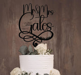 Personalized Rustic Infinity wedding Cake Topper- Custom Gold cake topper for wedding WoodArtSupply