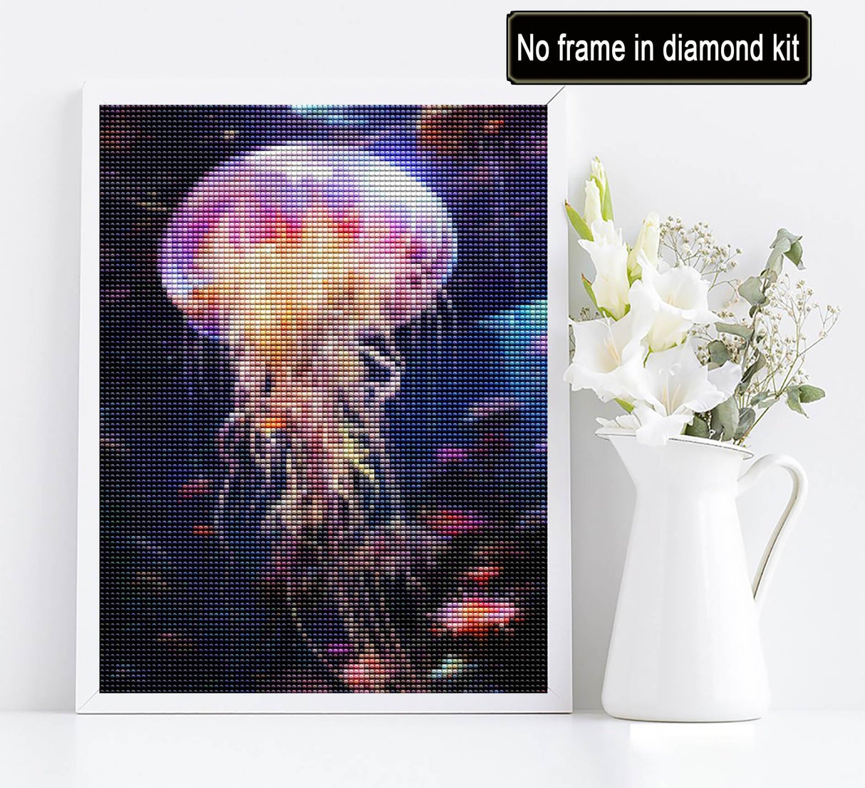 Diymood DIY 5D Diamond Painting Kits for Adults Jellyfish - Diamond Art Kits for Adults Sea Life | Full Drill Round | Crystal Mosaic Picture | Beginner | Home Wall Decor | 12x16 inch Diymood