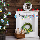 GuassLee Christmas Crafts Ornament Making Kit for Kids - 28pcs DIY Christmas Cutouts with Snowman Snowflake Penguin Gnome Christmas Stickers for Tree Decorations Christmas Winter Party Favors Supplies GuassLee