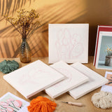 Daifunli 4 Sets Punch Needle Kit with Frame for Beginners 10 x 10 Inch Embroidery Starter Kits Punch Needle Kit with Pattern, Threader, Yarns, Tools for Adults Craft DIY Christmas Birthday Daifunli