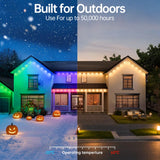 Permanent Outdoor Lights 250ft RGB+IC Outdoor String Lights App Control IP67 Waterproof,100 Scene Modes Decorations for Home,Christmas,Halloween,Holiday, Daily,Birthday Decor DIY Led Jeryyen