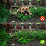 25 Pack Animal Barrier Fence, 17 in(H) X 27 Ft(L) Decorative Garden Fence, Rustproof Metal Wire Garden Border Fence, Dog Rabbits Ground Stakes Fence for Garden. NANANARDOSO