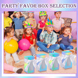 Fulmoon 36 Sublimation Glass Gift Boxes with Ribbon Sets, Christmas Thank You Tumbler Cup Exhibition Boxes, Shipping Blanks Sublimation Gift Wrapping for 12 16 18oz Glass Cup(Holographic) Fulmoon