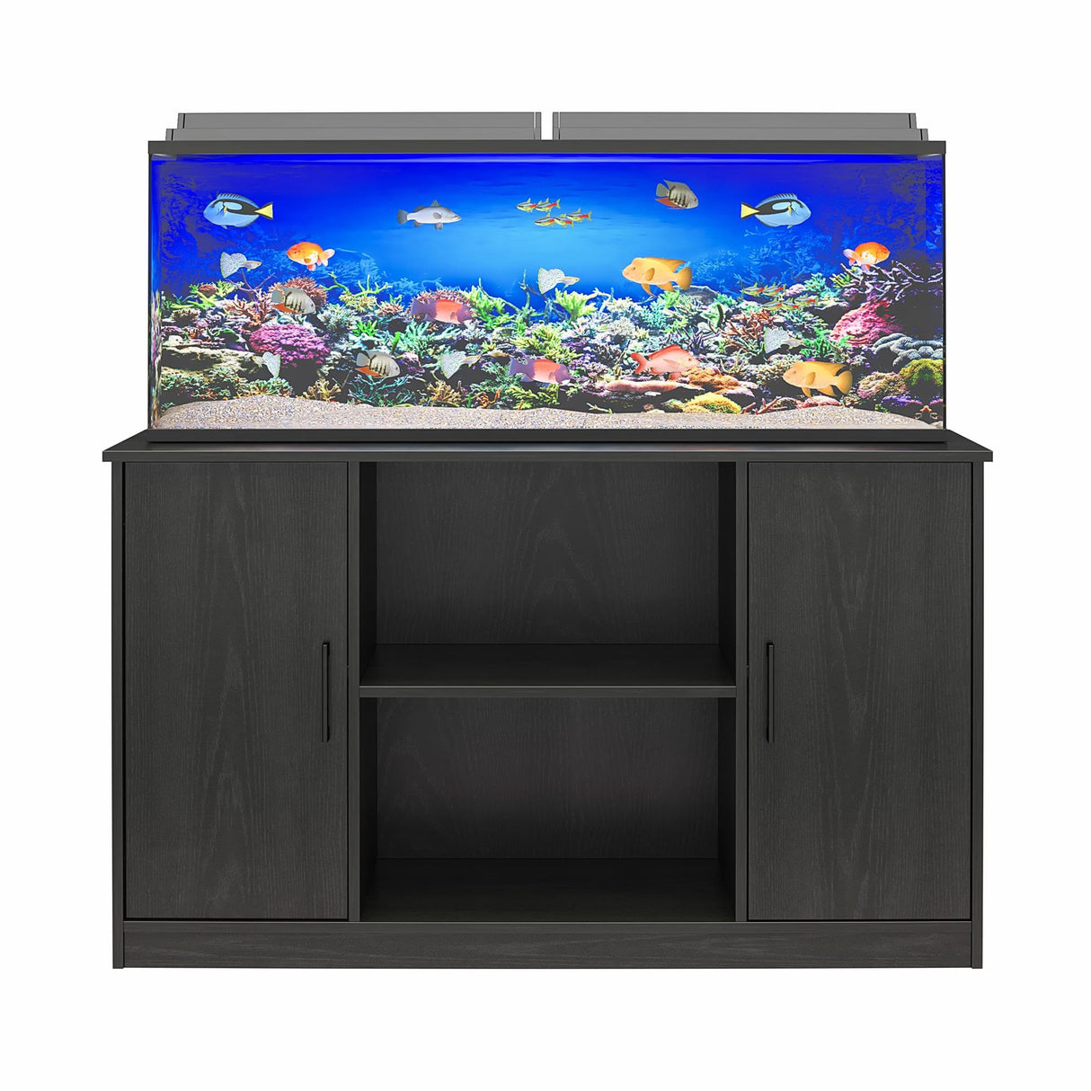 Ollie & Hutch Dory 55 Gallon Aquarium or Terrarium Tank Stand, Black Oak Ollie & Hutch